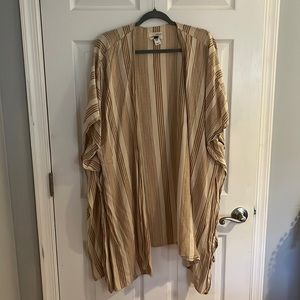 Beige stripped shawl